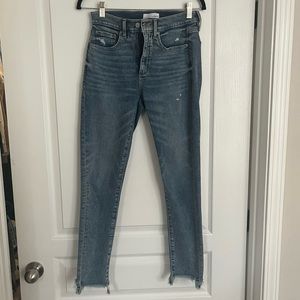 Loft Skinny Jean with Chewed Hem